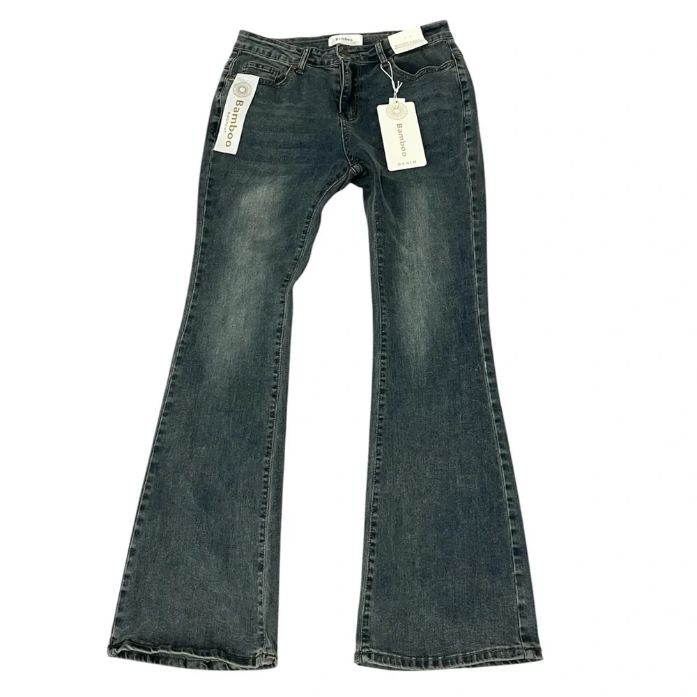 Bamboo Women's Bootcut Cotton Blue Jeans Size: 11 - Picture 2 of 5